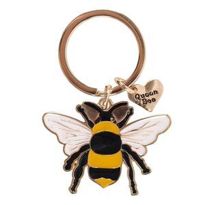 Something Different Queen Bee Enamel Keyring / Yellow/Black